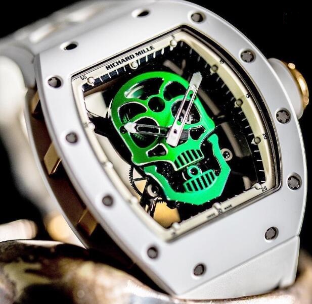 Richard Mille RM52 Tourbillon Green Skull Replica Watch